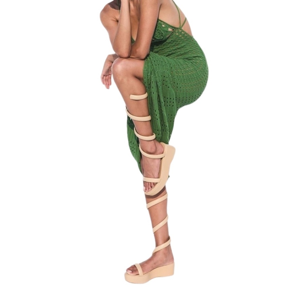 Cult Gaia Gabi Ankle Wrap Sandal Platform Dunes Size 6.5 NEW